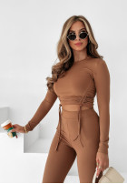 Set Bluse i Leggings All That You Need Camel