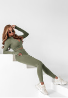 Set Bluse i Leggings Will Come To You Khaki