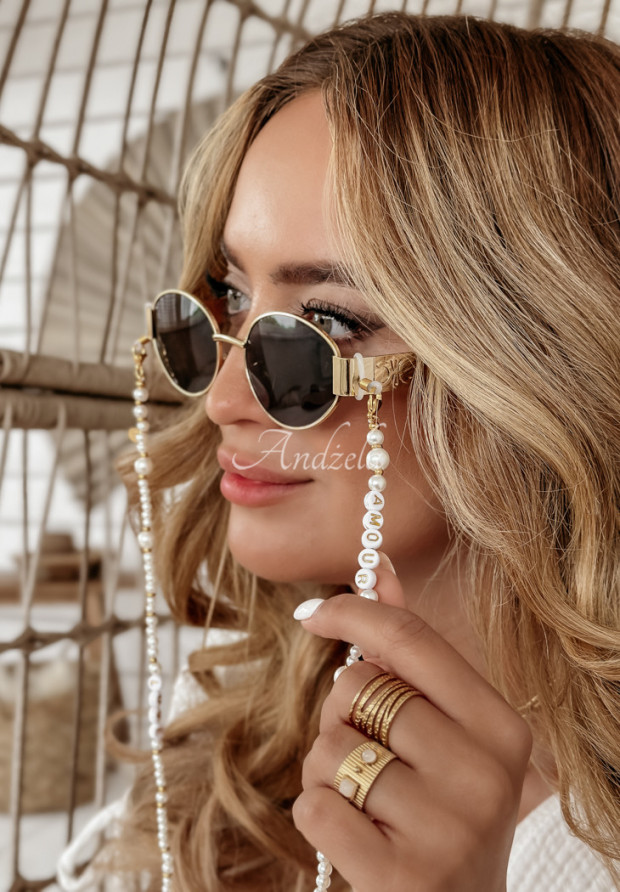 Brillenkette mit Perlen Pearly Amour Gold