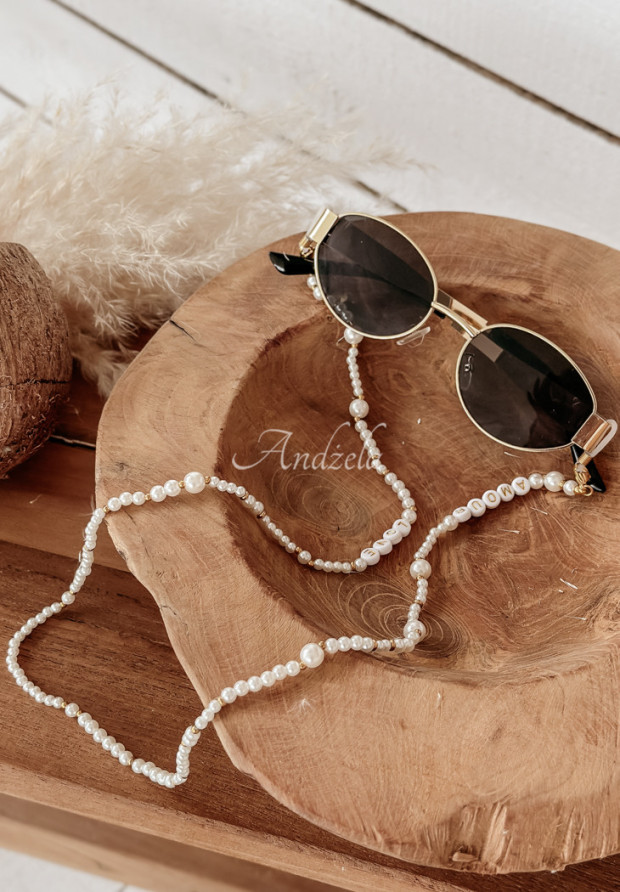 Brillenkette mit Perlen Pearly Amour Gold