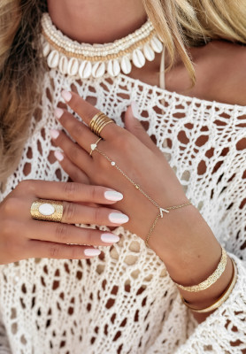 Armband mit Ring Sapphire Sea Gold