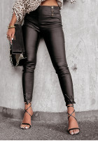 Kunstleder Leggings My Decisions Schwarz