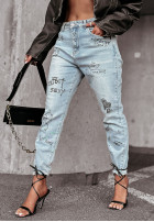 Hose Jeans z nadrukami Super Stars Hellblau