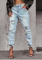 Hose Jeans z nadrukami Super Stars Hellblau