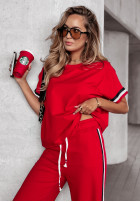 Komplet dresowy Sporty Vibes czerwony