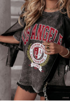 T-Shirt z nadrukiem Los Angeles Superior Dunkelgrau