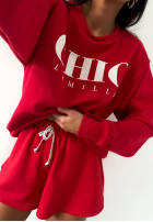 Sweatshirt La Milla Chic Classic czerwono-Weiß