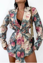 Kwiecista Blazer Love Blossoms Beige-Blau