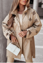 Długa Jacke parka z kapturem Autumn Breeze Beige