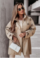 Długa Jacke parka z kapturem Autumn Breeze Beige