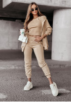 Set 3in1 Sweatshirt, Top, Hose Queen Things Beige