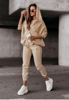 Set 3in1 Sweatshirt, Top, Hose Queen Things Beige