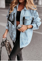 Jeans Jacke Dress Like It Blau