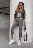 Bluse z nadrukiem Simply Perfect Dunkelgrau