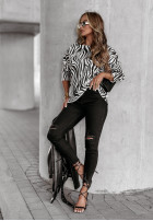 Bluse Find Your Style w zebrę