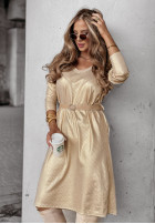 Kleid z paskiem Golden Twilight Gold