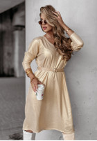 Kleid z paskiem Golden Twilight Gold