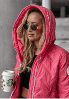 Krótka pikowana Jacke z kapturem Gentle Wind Rosa