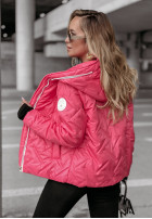 Krótka pikowana Jacke z kapturem Gentle Wind Rosa