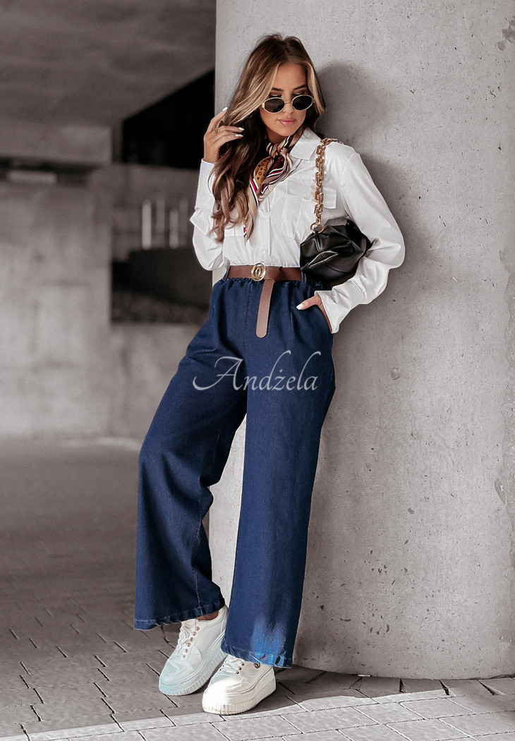 Jeans Hose wide leg Nice Meeting Dunkelblau