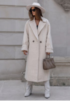 Coat z kołnierzem Sunburnt Leaves in beige