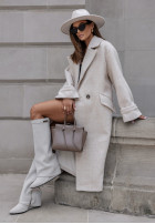 Coat z kołnierzem Sunburnt Leaves in beige