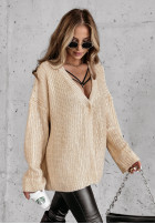 Cardigan oversize Dating Myself Beige