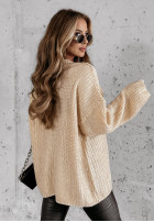 Cardigan oversize Dating Myself Beige