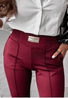 Material Hose Pretty On Point burgundowe