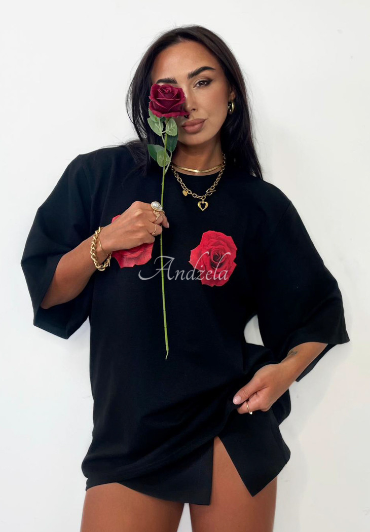 T-Shirt mit Aufdruck La Milla Roselle Schwarz