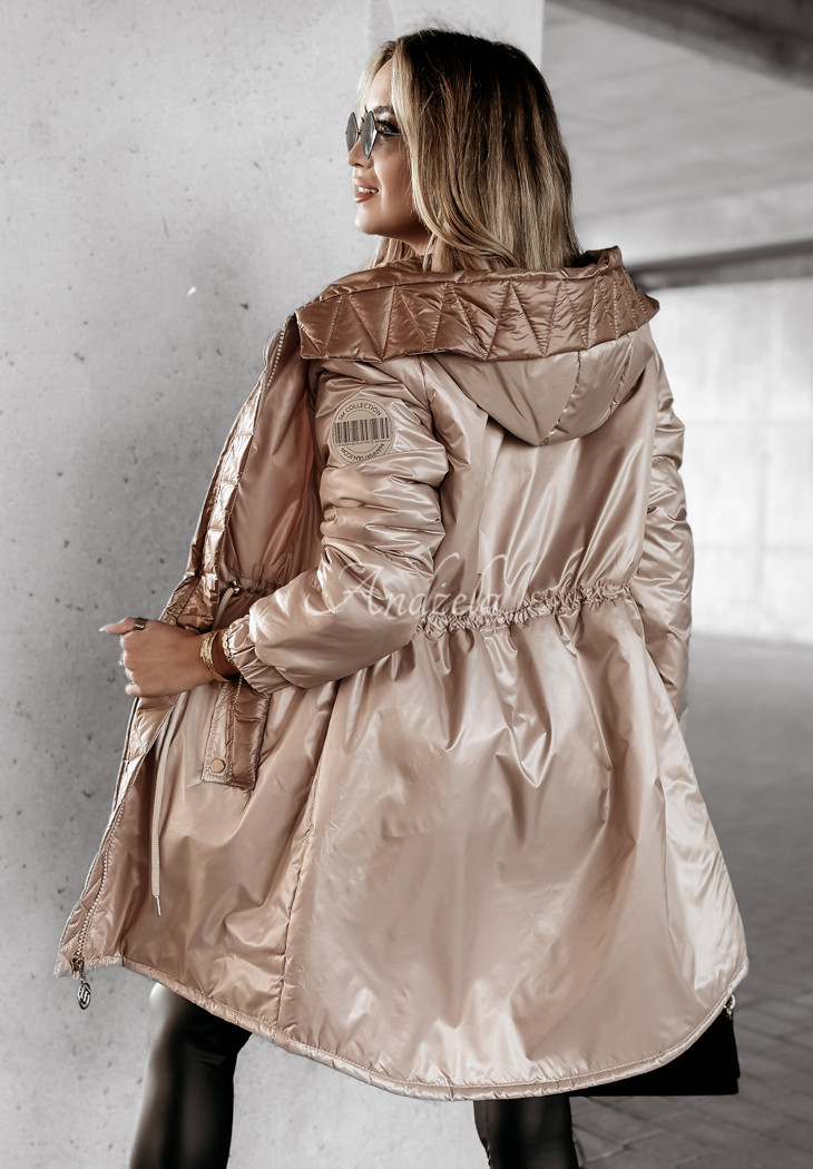 Lange Parka-Jacke mit Kapuze Not To Be Beige