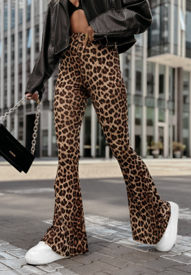 Leggings mit ausgestelltem Bein Obsessed With Leopardenmuster