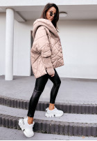 Jacke oversize z kapturem Sancha Beige