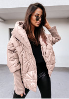 Jacke oversize z kapturem Sancha Beige