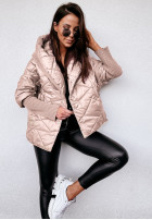 Jacke oversize z kapturem Sancha Beige