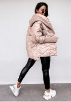 Jacke oversize z kapturem Sancha Beige