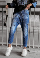 Hose Jeans baggy z przetarciami Point Of Pride Blau