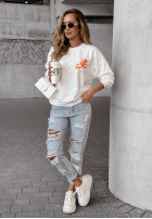 Sweatshirt mit Aufdruck Aperitivo Weiß