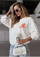 Sweatshirt mit Aufdruck Aperitivo Weiß