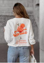 Sweatshirt mit Aufdruck Aperitivo Weiß