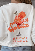 Sweatshirt mit Aufdruck Aperitivo Weiß