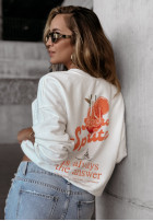 Sweatshirt mit Aufdruck Aperitivo Weiß