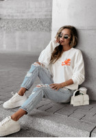 Sweatshirt mit Aufdruck Aperitivo Weiß