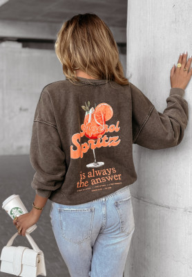 Sweatshirt mit Aufdruck Aperitivo Grau