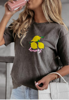 T-Shirt When life gives you lemons Grau