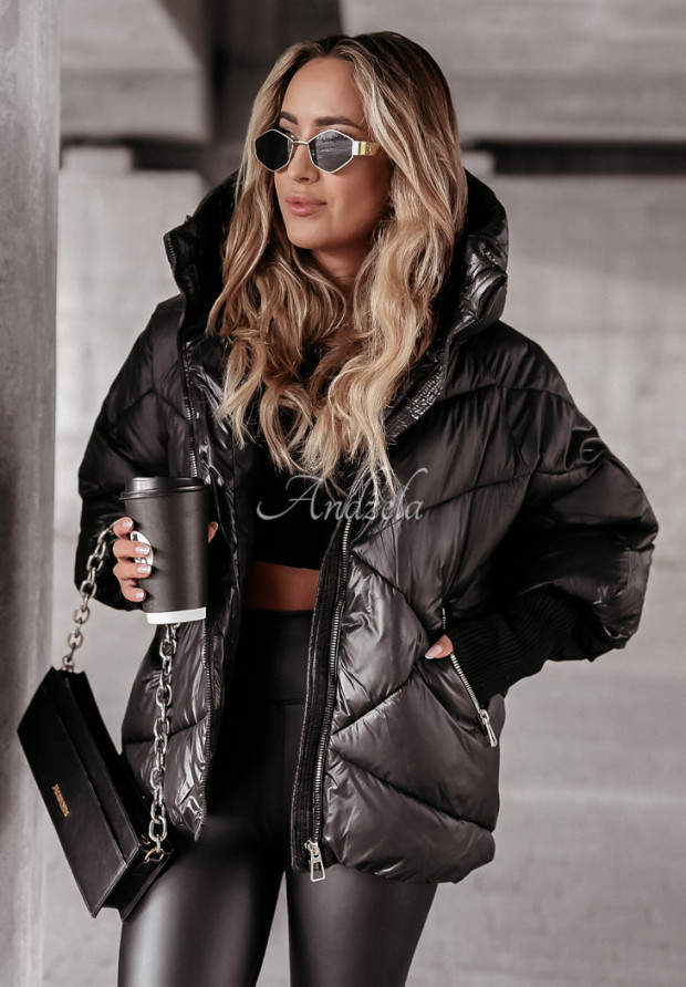 Gesteppte Jacke It Got Colder Schwarz