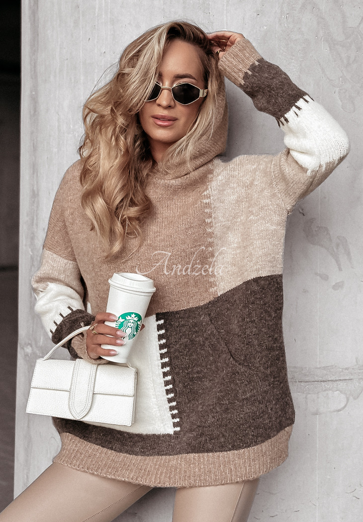 Ferro camel hooded sweater