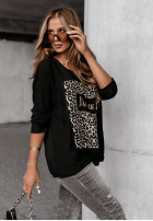 Sweatshirt z nadrukiem J'adore Schwarz