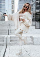 Cardigan oversize Be Gentle And Kind in ecru