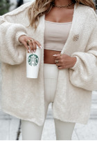 Cardigan oversize Be Gentle And Kind in ecru